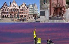 Eine Collage der Frankfurter Skyline und verschiedener Sehenswürdigkeiten, die der Autor selbst nicht alle kennt.