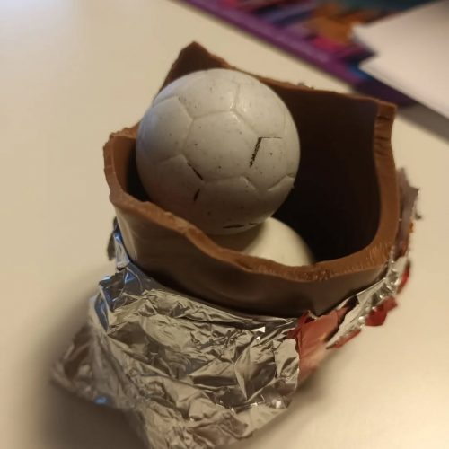 Ein kaputter Schokoweihnachtsmann